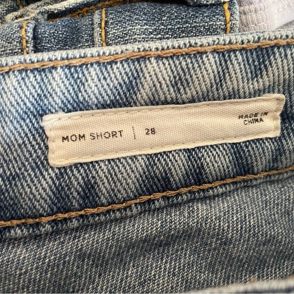 PacSun Mom Shorts Size 28 Distressed Wash Cuffed High Waisted Denim Jean Shorts - Picture 7 of 7